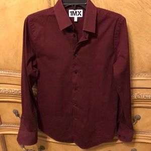 Extra slim fit maroon shirt